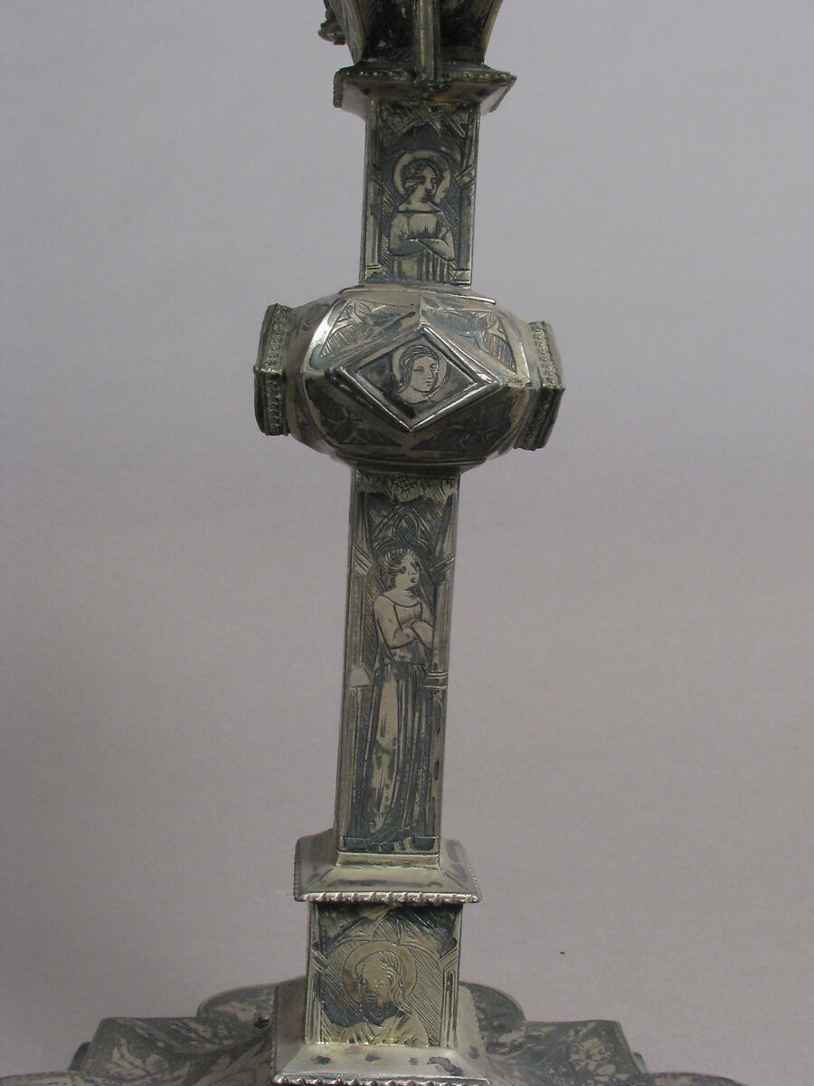 Reliquary, Gilded silver and basse taille enamel, Italian