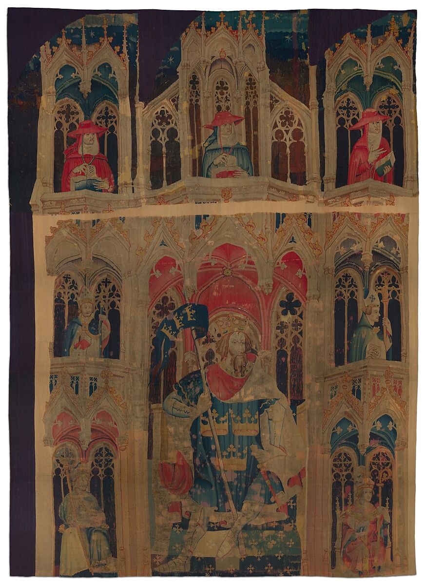 King Arthur (from the Heroes Tapestries), Wool warp, wool wefts, South Netherlandish