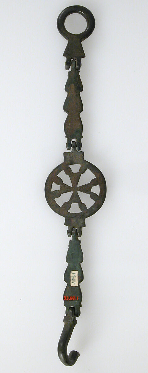 Fragment of a Polycandelon, Copper alloy, Byzantine