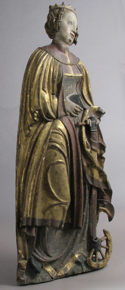 St. Catherine of Alexandria, Wood, paint, gilding, German