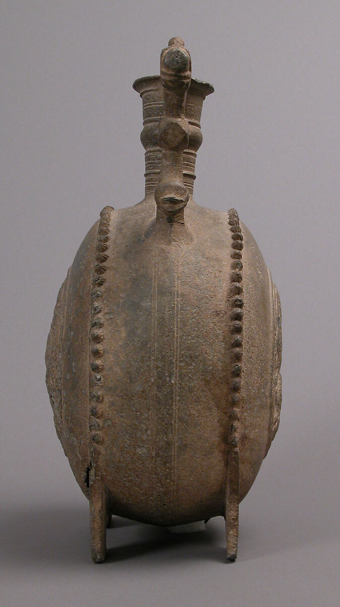 Flask with Handles, Pewter, Balkan