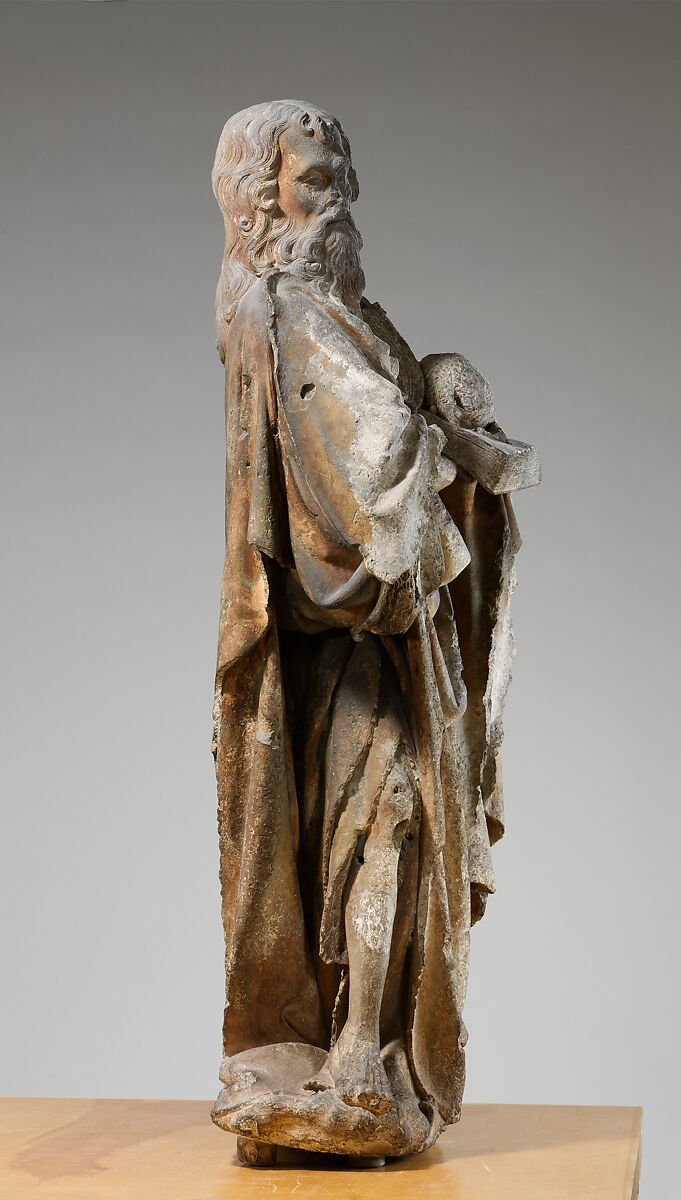 Saint John the Baptist, Limestone with traces of paint, French