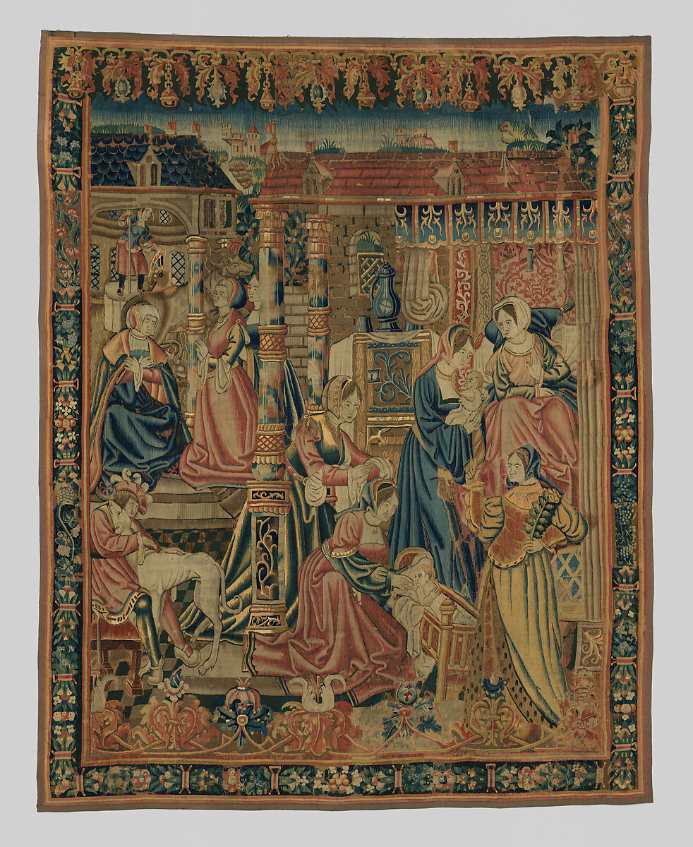 Four Episodes in the Story of Hercules, Wool warp;  wool and silk wefts, South Netherlandish 