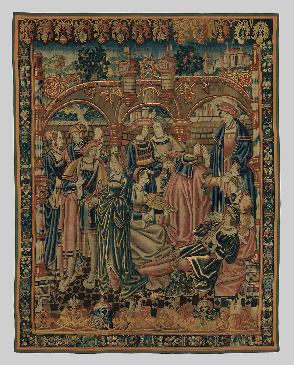 Four Episodes in the Story of Hercules, Wool warp;  wool and silk wefts, South Netherlandish 