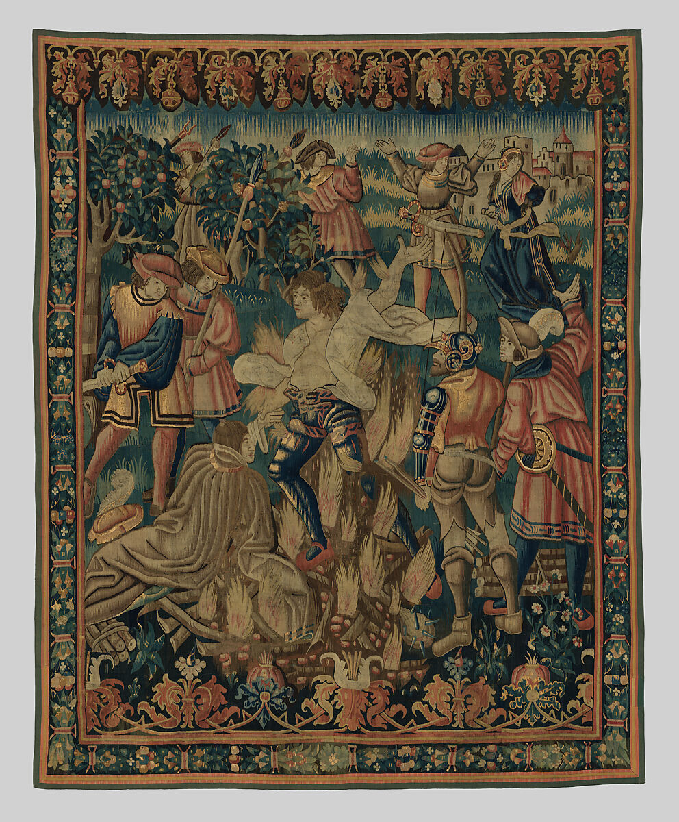 Four Episodes in the Story of Hercules, Wool warp; wool and silk wefts, South Netherlandish 