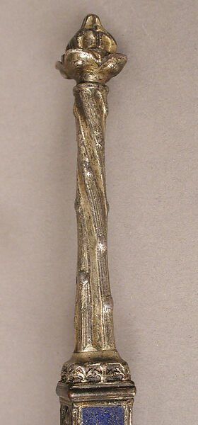 Spoon, Silver-gilt, lapis lazuli, French