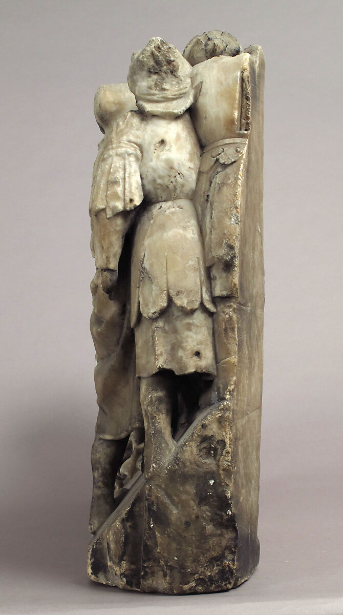Mourners and Soldiers from a Crucifixion, Alabaster, traces of paint, South Netherlandish