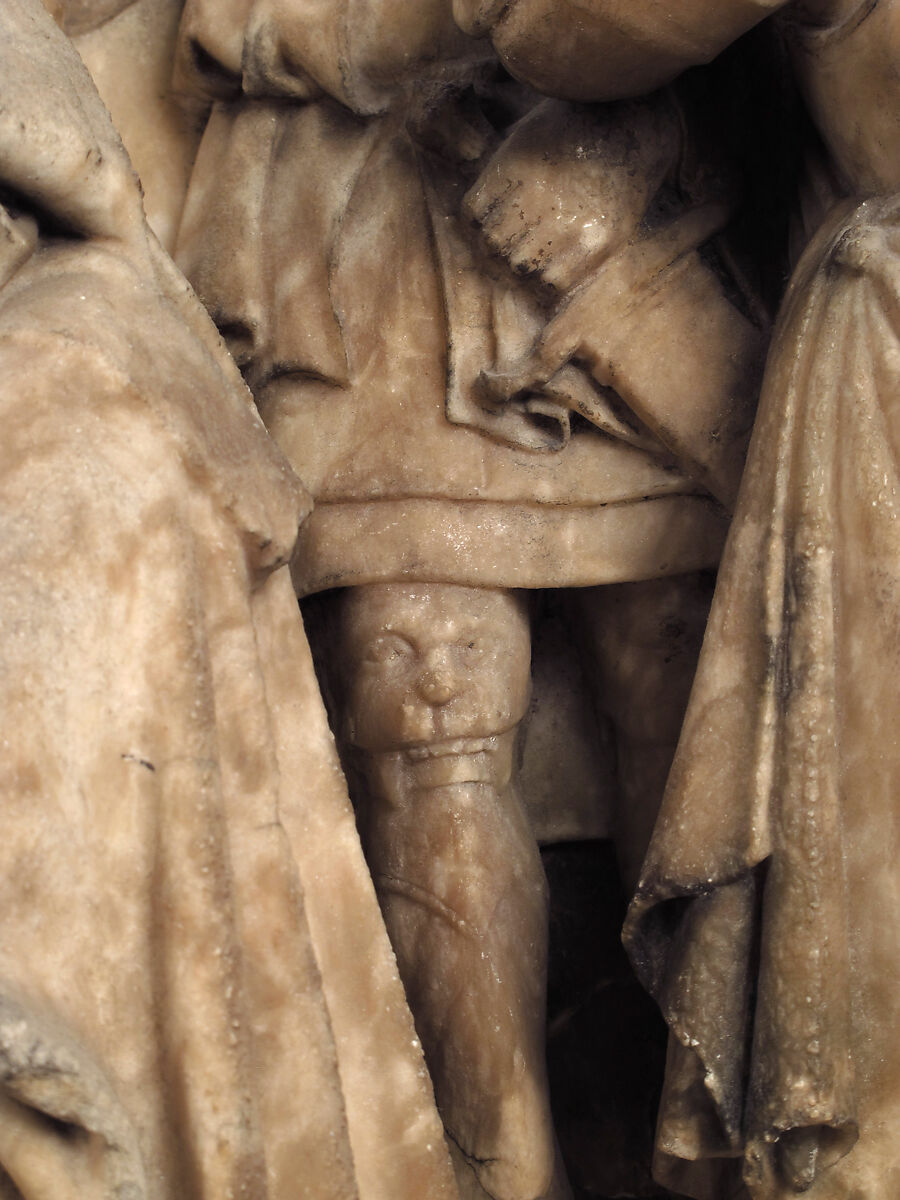 Mourners and Soldiers from a Crucifixion, Alabaster, traces of paint, South Netherlandish