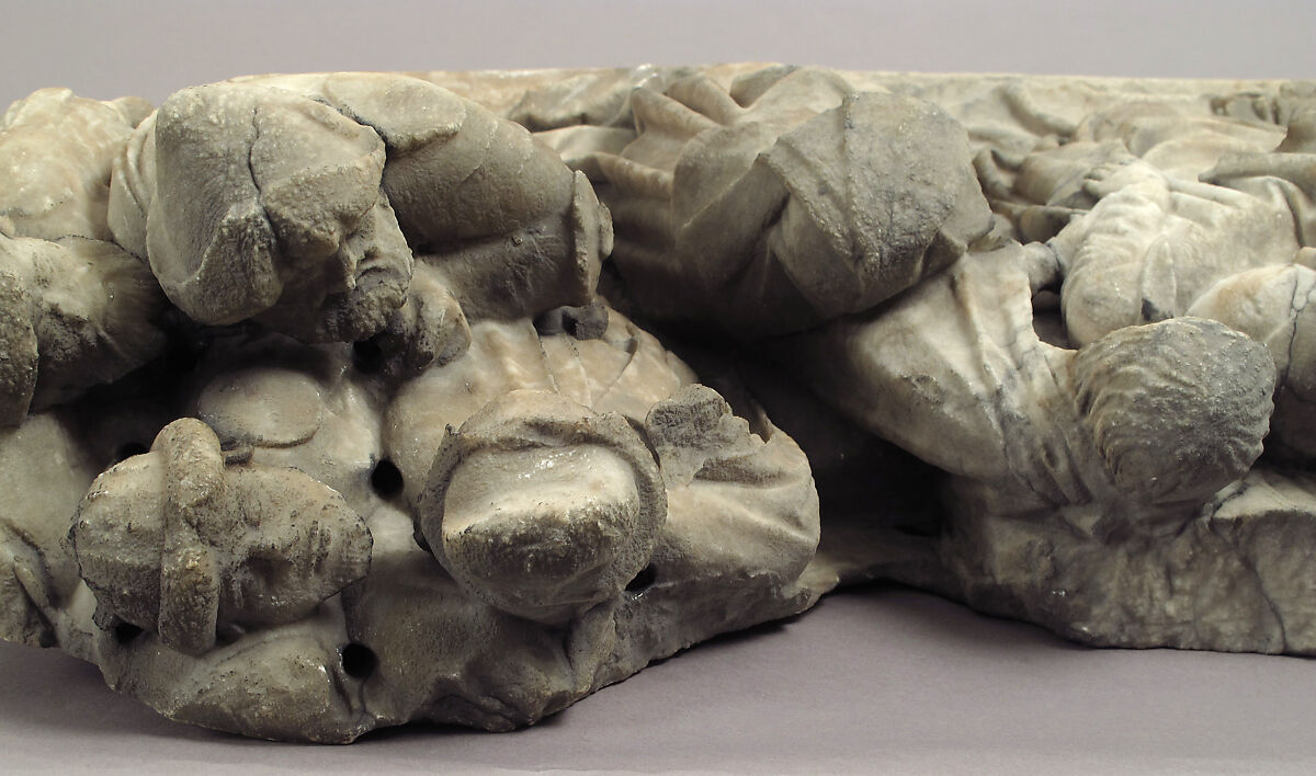 Mourners and Soldiers from a Crucifixion, Alabaster, traces of paint, South Netherlandish