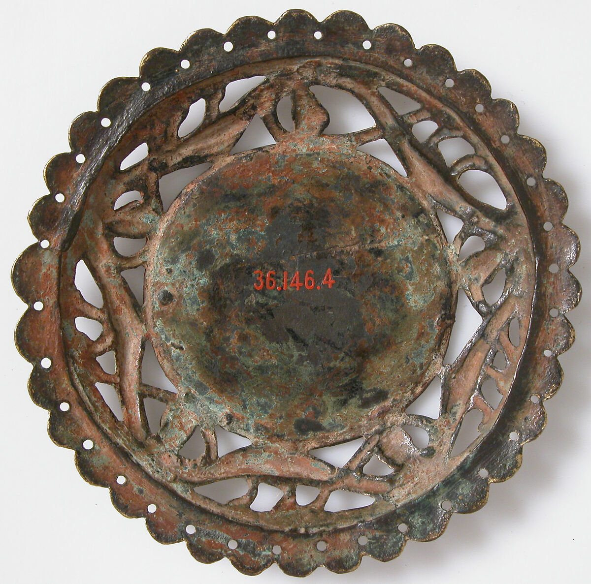 Roundel, Champlevé enamel, copper-gilt, French