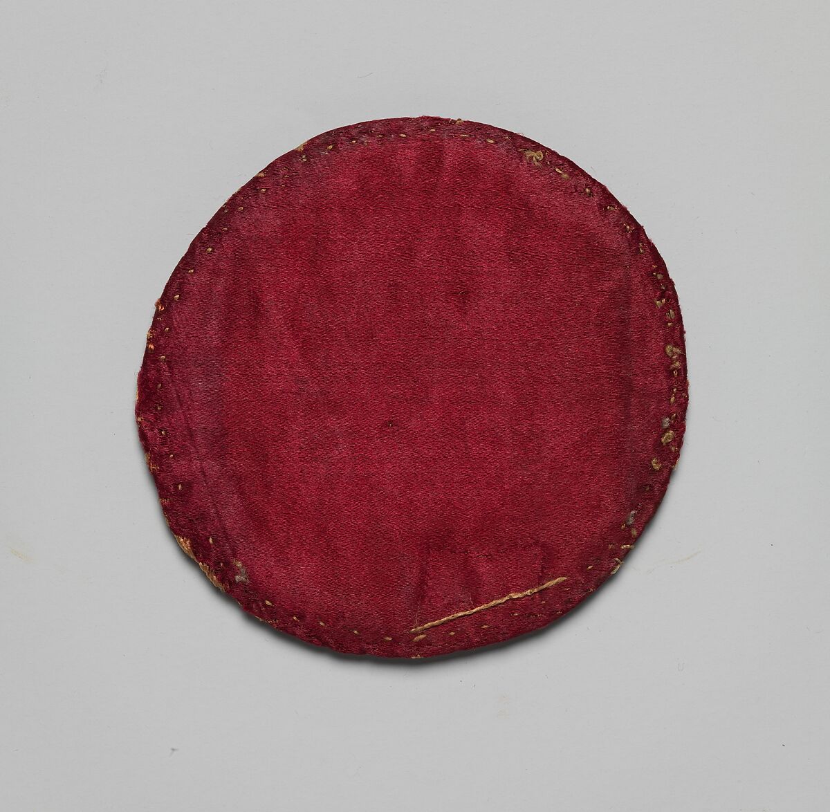 Embroidered Medallion, Silk and metal thread embroidery on a foundation of linen plain weave, Byzantine