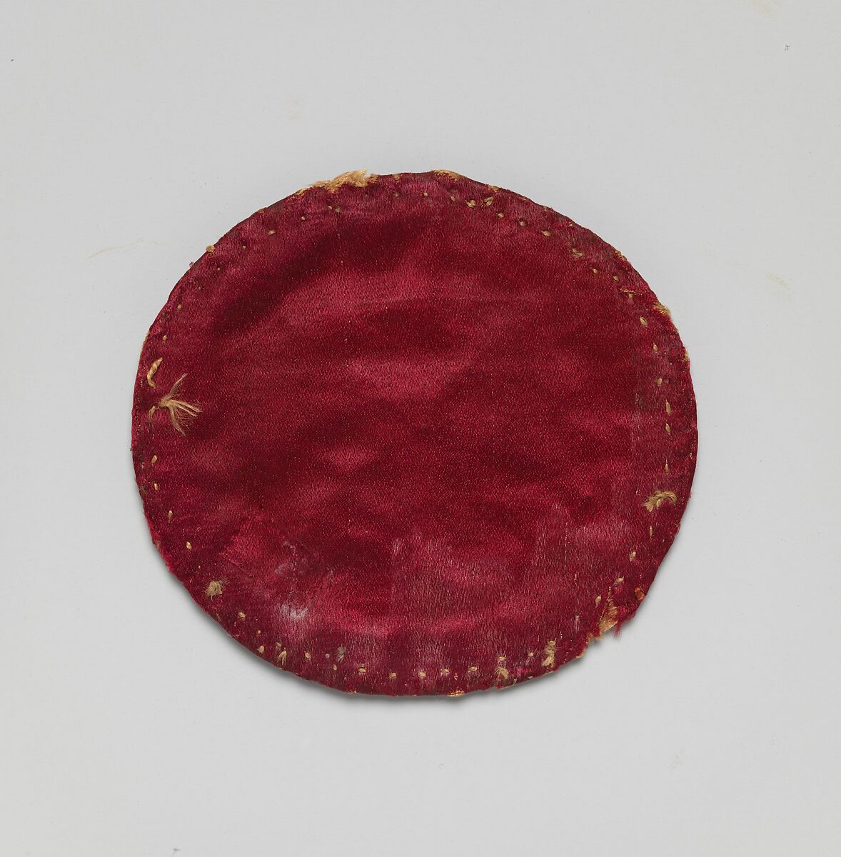 Embroidered Medallion, Silk and metal thread embroidery on a foundation of linen plain weave, Byzantine