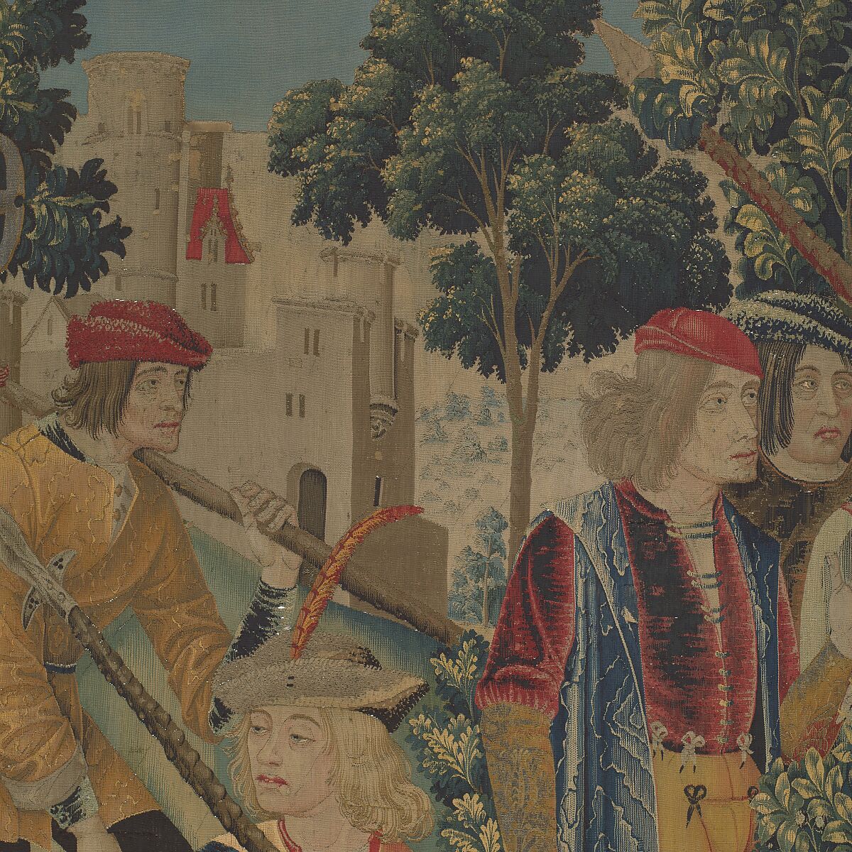 The Unicorn Purifies Water (from the Unicorn Tapestries), Wool warp with wool, silk, silver, and gilt wefts, French (cartoon)/South Netherlandish (woven)