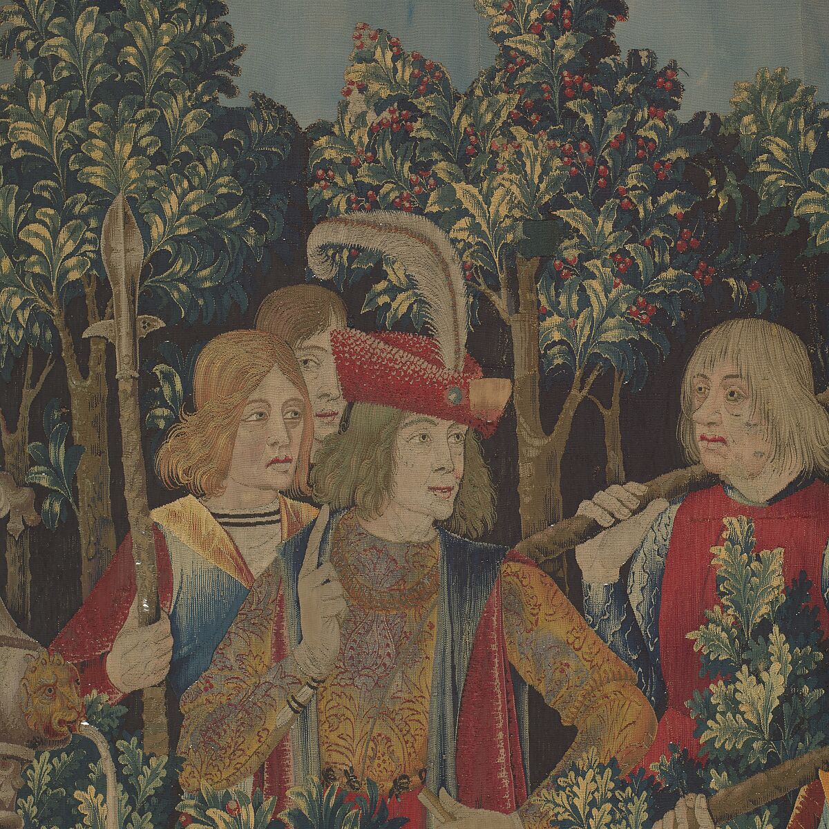 The Unicorn Purifies Water (from the Unicorn Tapestries), Wool warp with wool, silk, silver, and gilt wefts, French (cartoon)/South Netherlandish (woven)