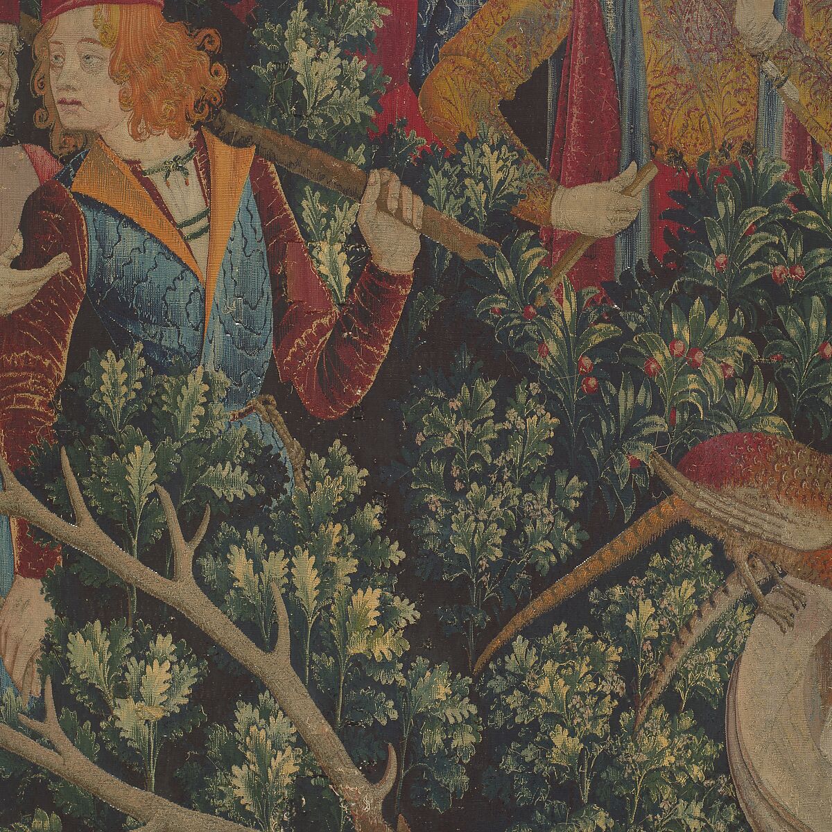 The Unicorn Purifies Water (from the Unicorn Tapestries), Wool warp with wool, silk, silver, and gilt wefts, French (cartoon)/South Netherlandish (woven)