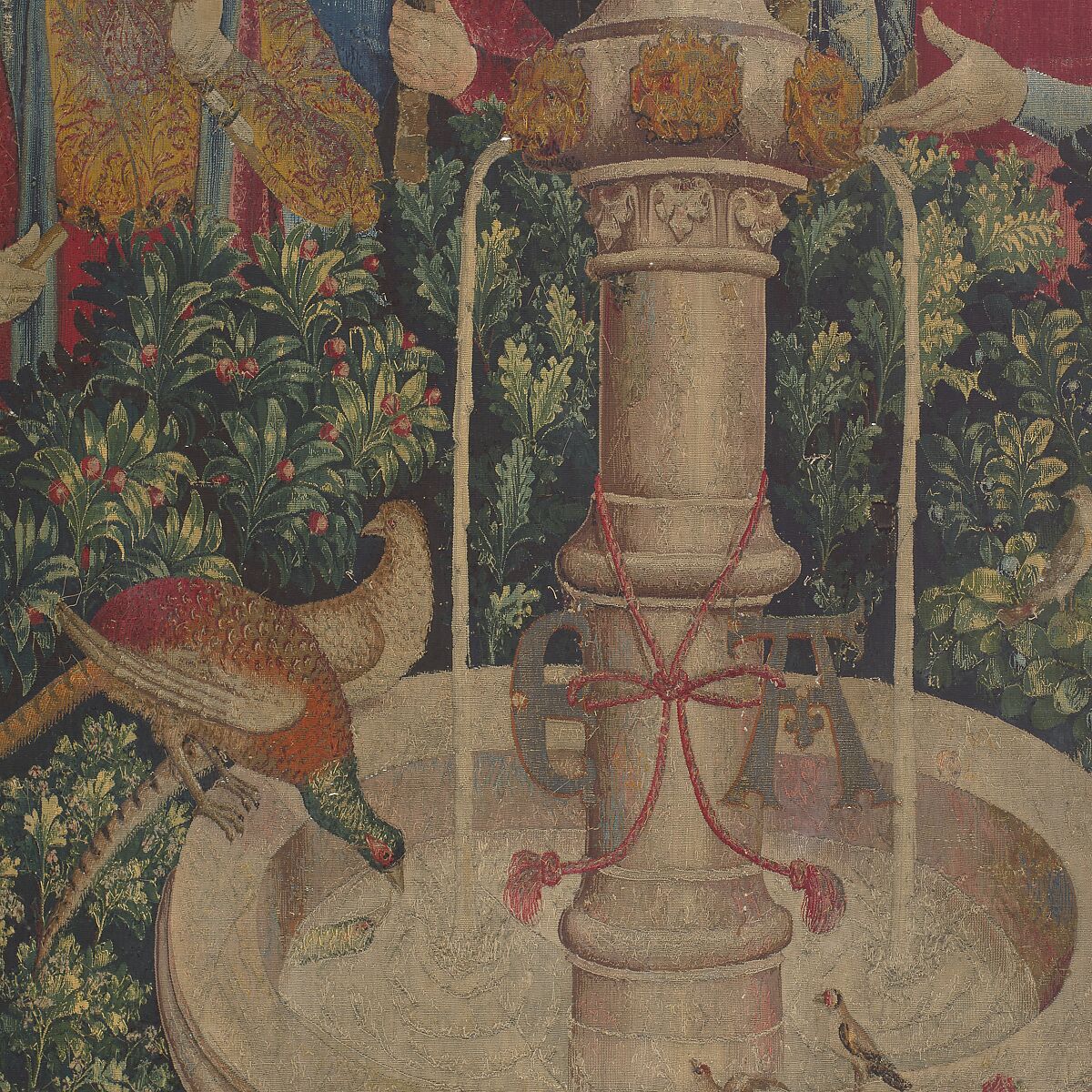 The Unicorn Purifies Water (from the Unicorn Tapestries), Wool warp with wool, silk, silver, and gilt wefts, French (cartoon)/South Netherlandish (woven)