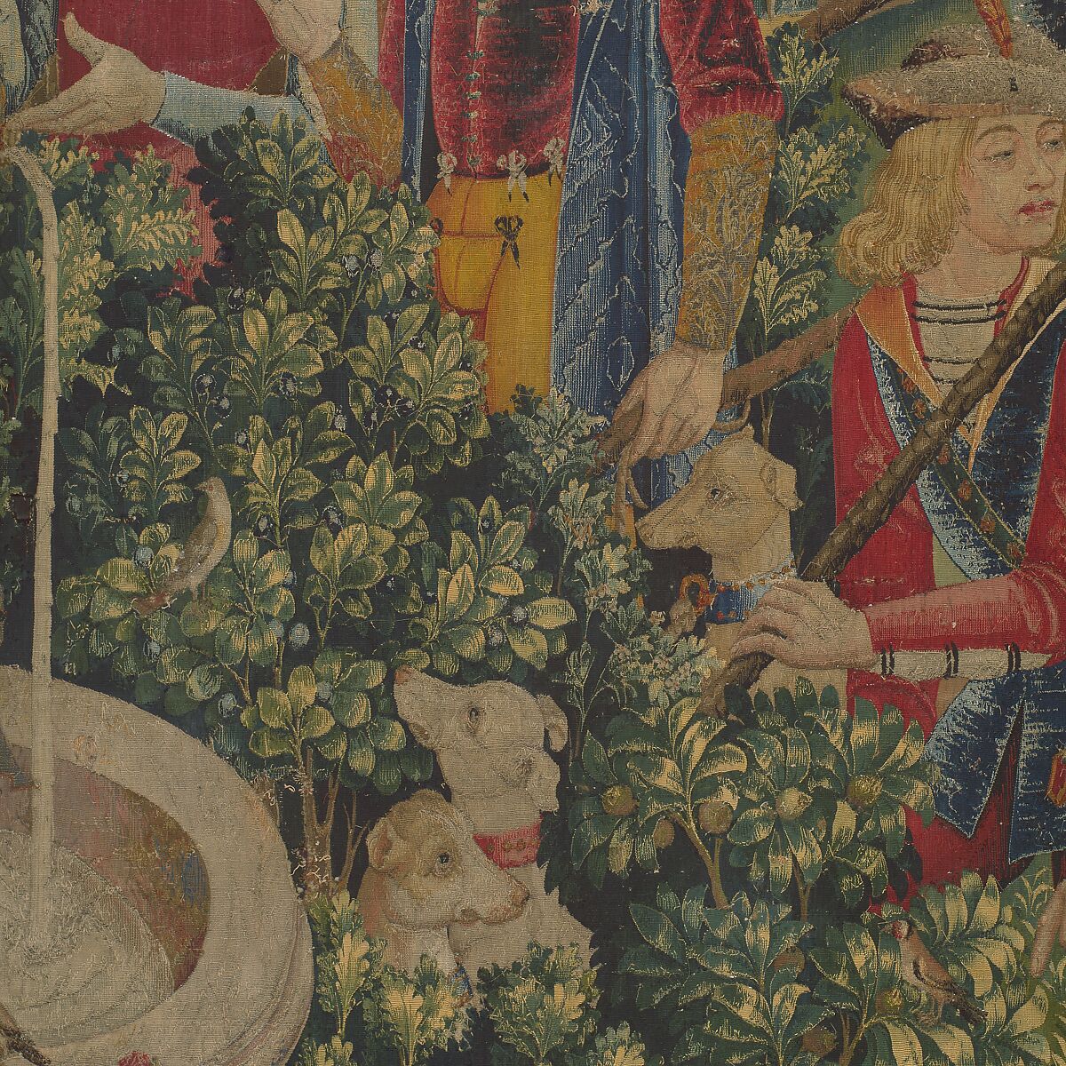 The Unicorn Purifies Water (from the Unicorn Tapestries), Wool warp with wool, silk, silver, and gilt wefts, French (cartoon)/South Netherlandish (woven)