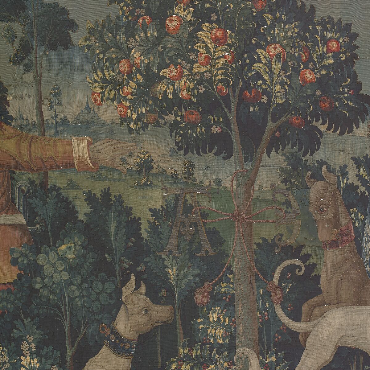 The Unicorn Defends Himself (from the Unicorn Tapestries), Wool warp with wool, silk, silver, and gilt wefts, French (cartoon)/South Netherlandish (woven)