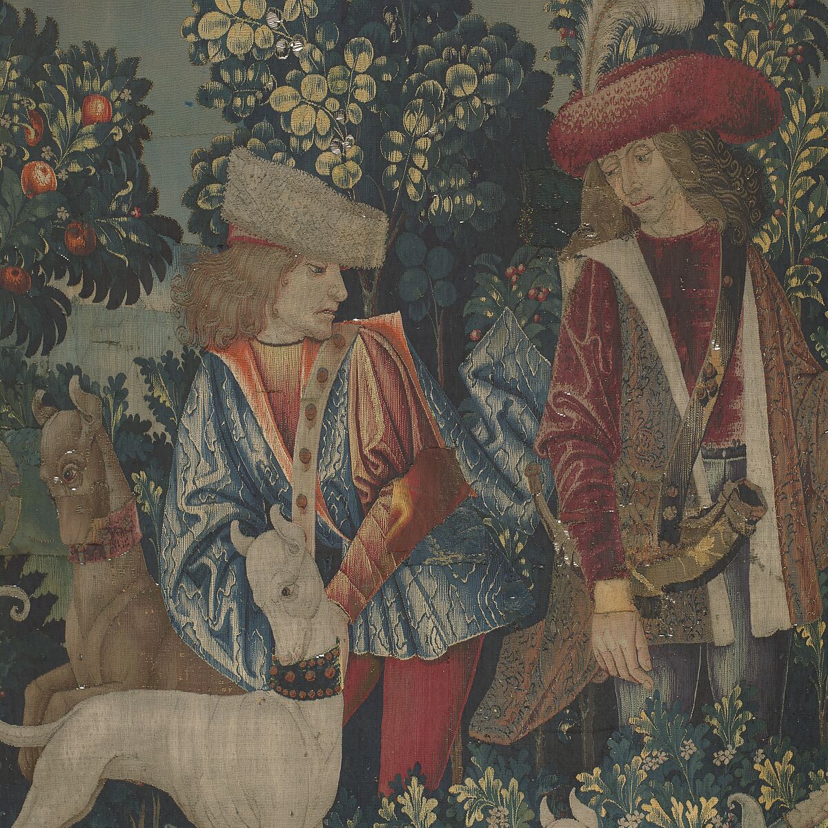 The Unicorn Defends Himself (from the Unicorn Tapestries), Wool warp with wool, silk, silver, and gilt wefts, French (cartoon)/South Netherlandish (woven)