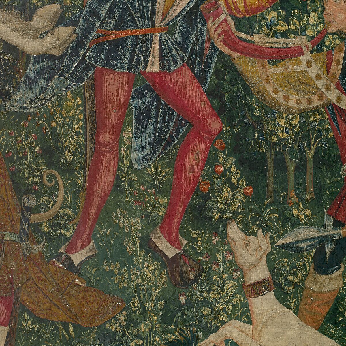 The Unicorn Defends Himself (from the Unicorn Tapestries), Wool warp with wool, silk, silver, and gilt wefts, French (cartoon)/South Netherlandish (woven)