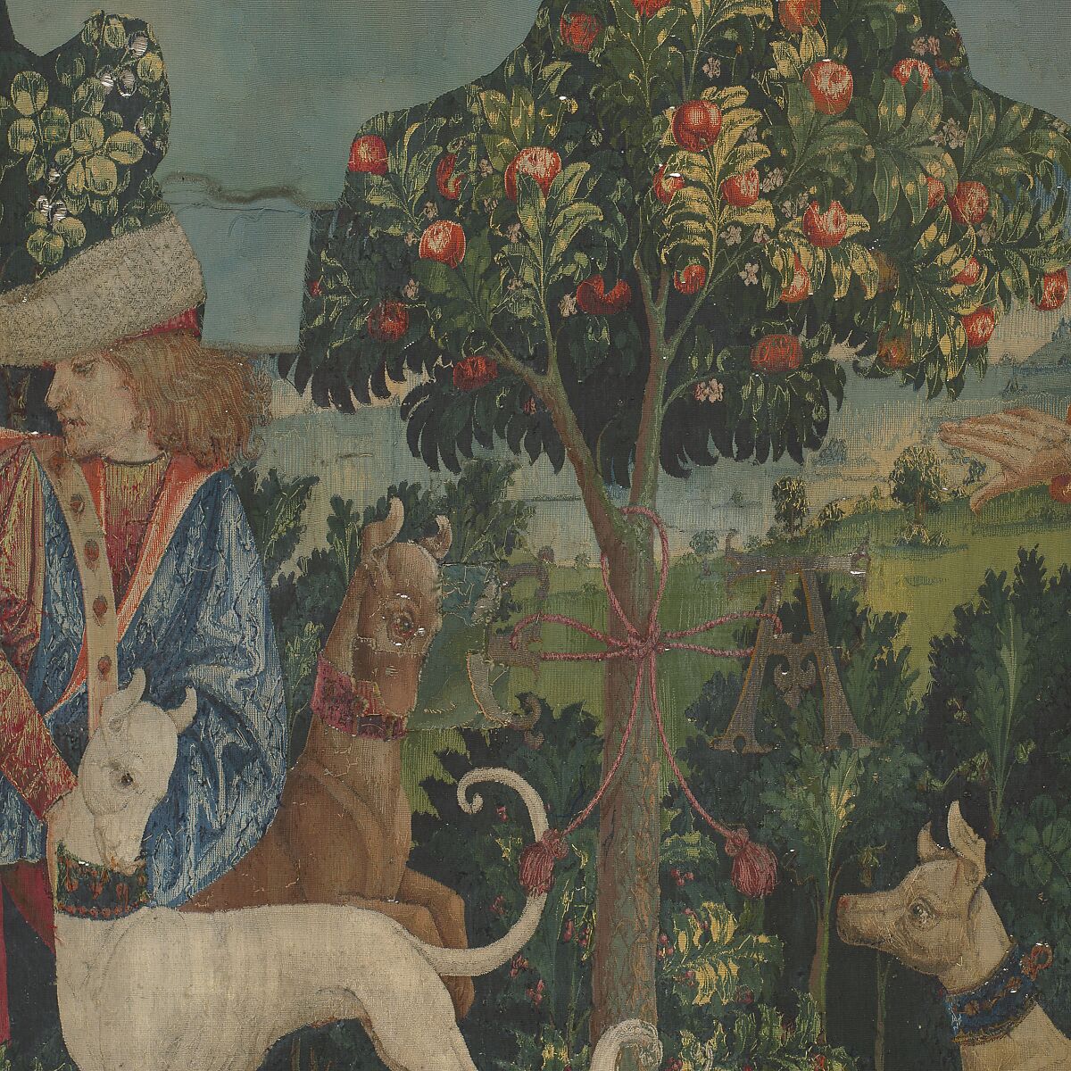 The Unicorn Defends Himself (from the Unicorn Tapestries), Wool warp with wool, silk, silver, and gilt wefts, French (cartoon)/South Netherlandish (woven)