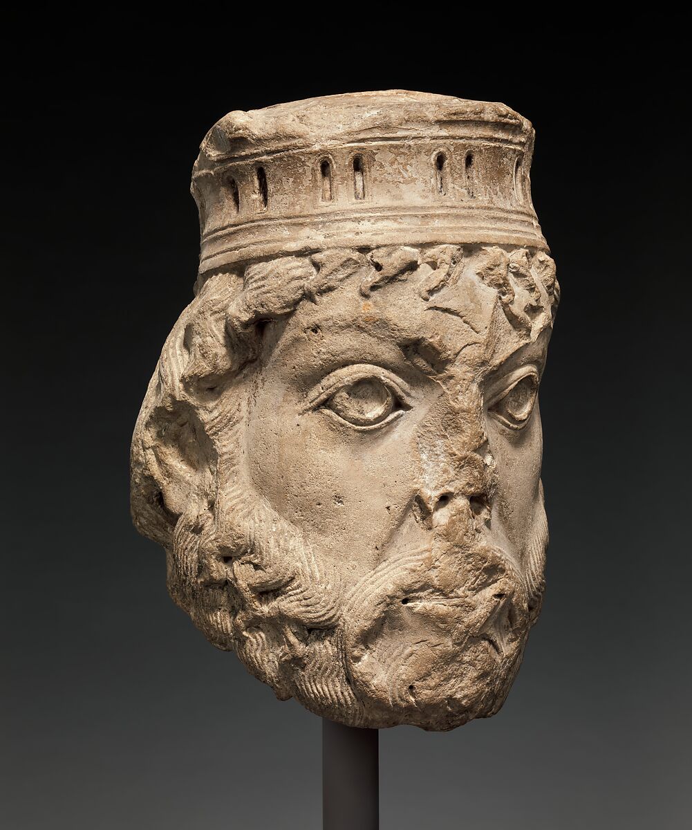 Head of King David, Limestone, light fine-grained, French