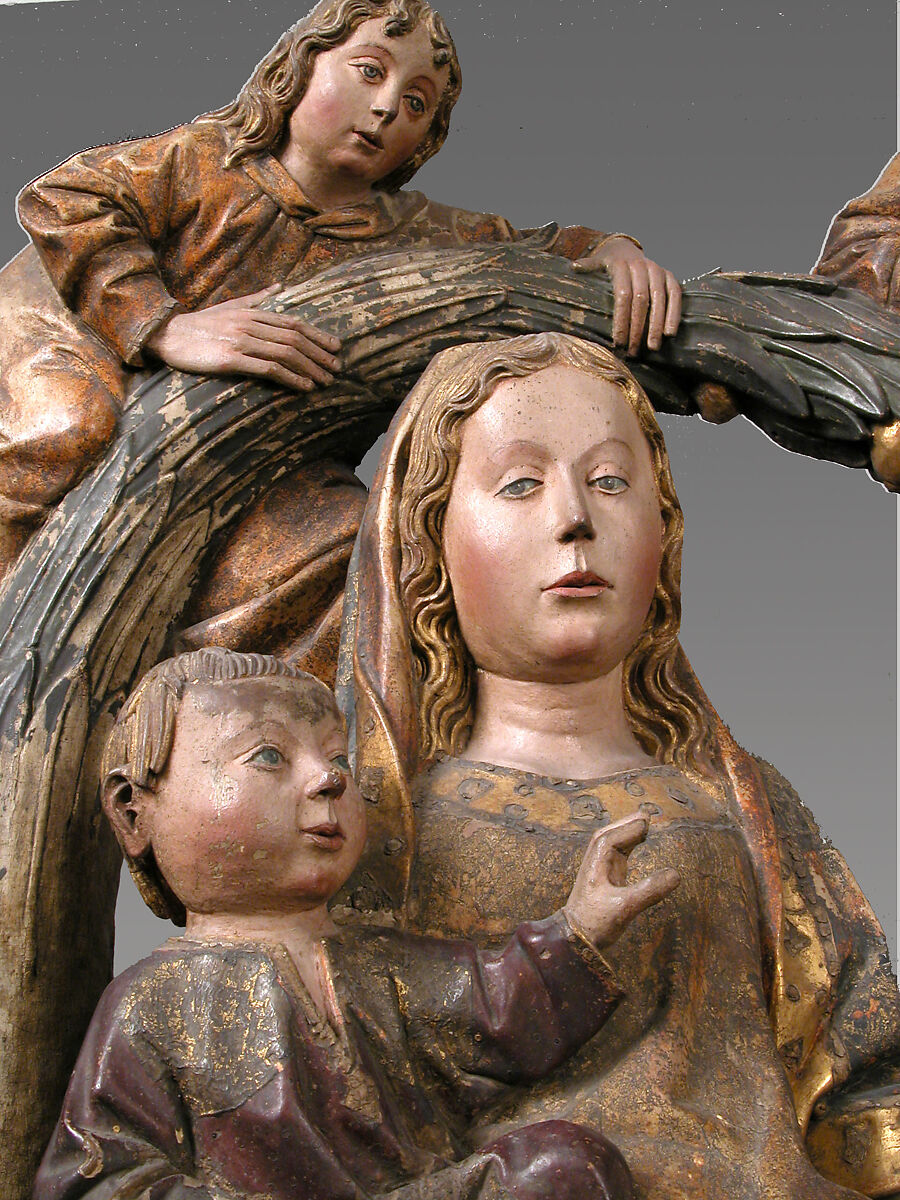 The Miracle of the Palm Tree on the Flight to Egypt, Walnut, gesso, paint, and gilding, Spanish