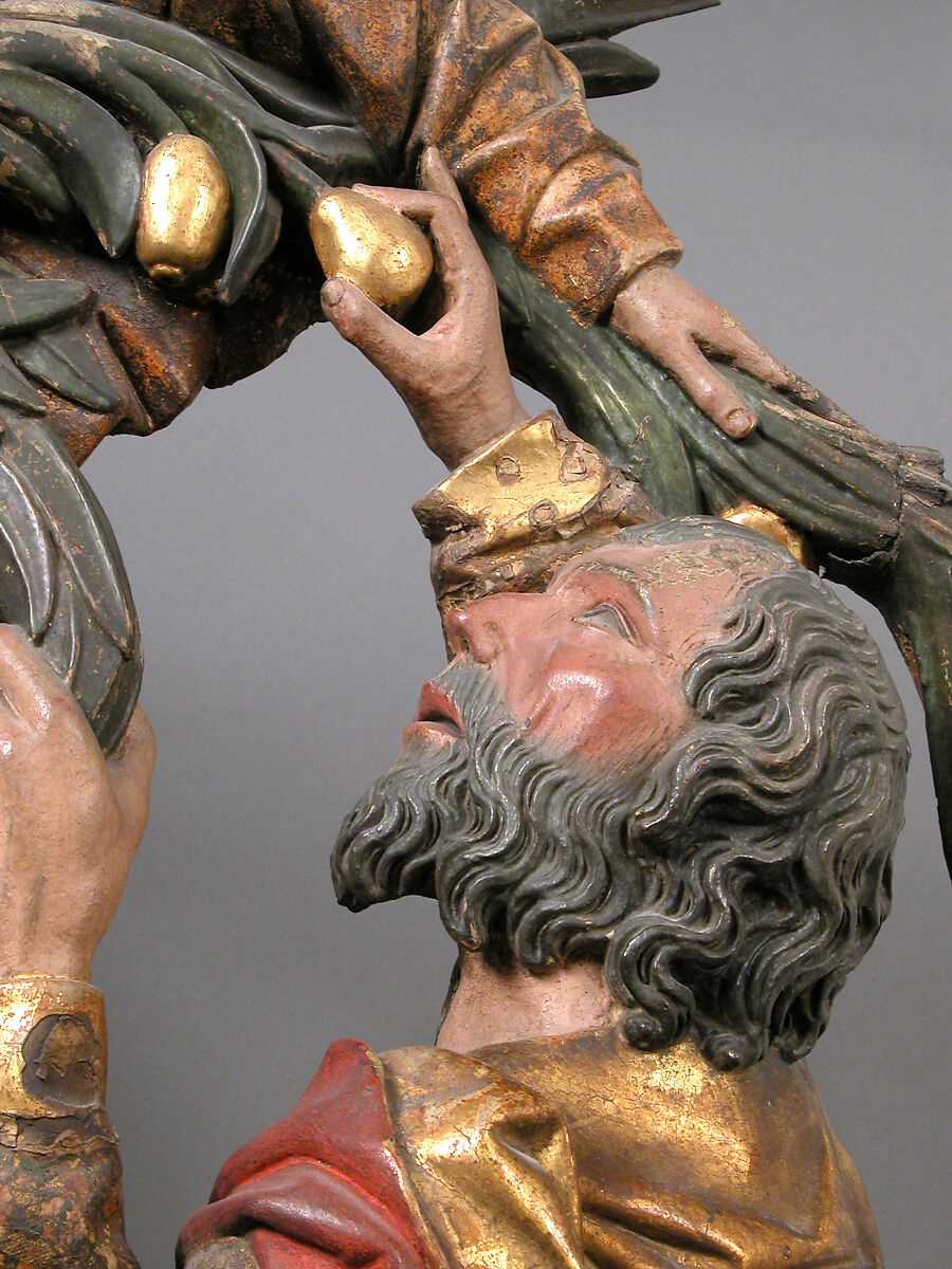 The Miracle of the Palm Tree on the Flight to Egypt, Walnut, gesso, paint, and gilding, Spanish