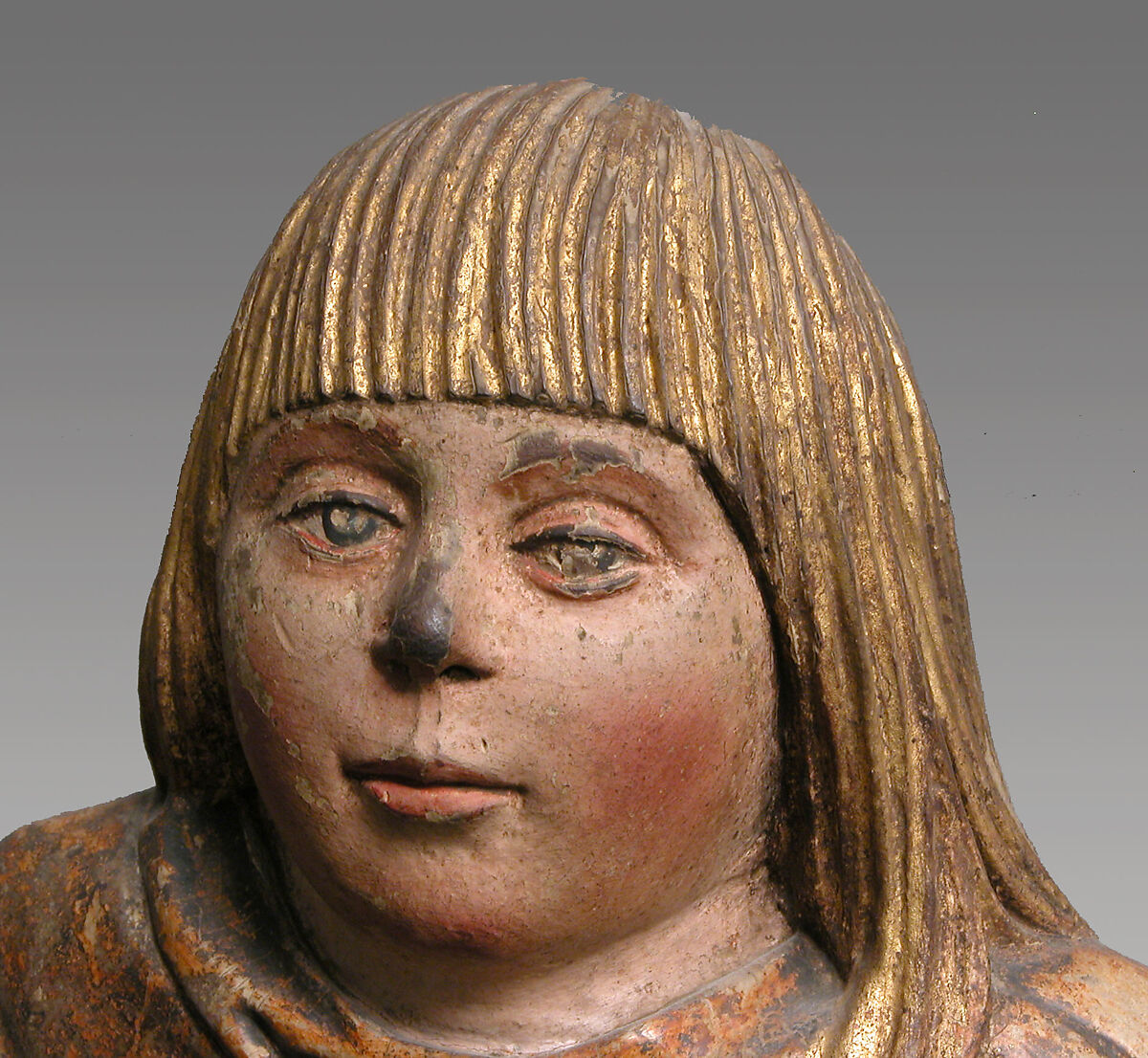 The Miracle of the Palm Tree on the Flight to Egypt, Walnut, gesso, paint, and gilding, Spanish