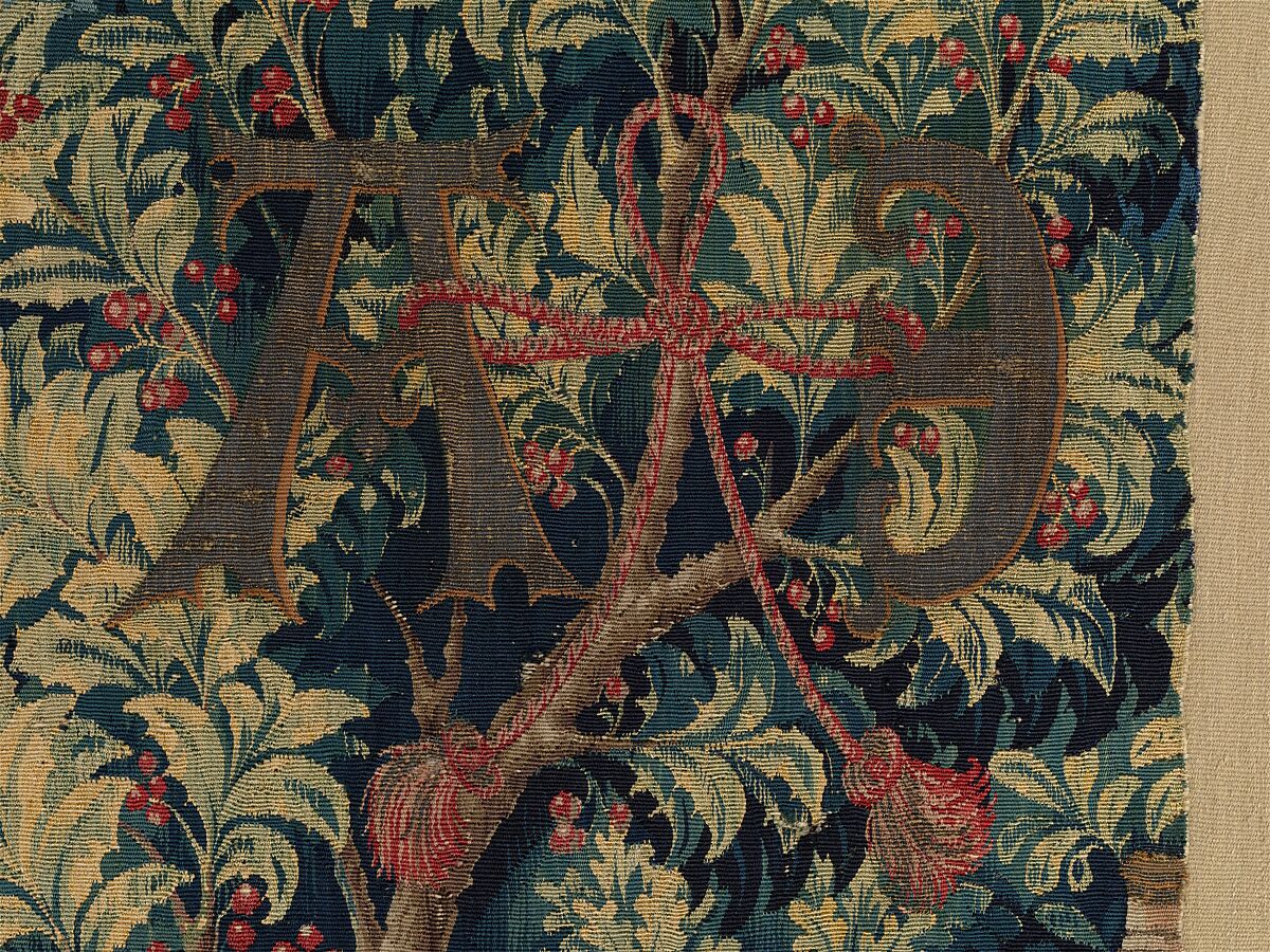 The Unicorn Surrenders to a Maiden (from the Unicorn Tapestries), Wool warp with wool, silk, silver, and gilt wefts, French (cartoon)/South Netherlandish (woven)