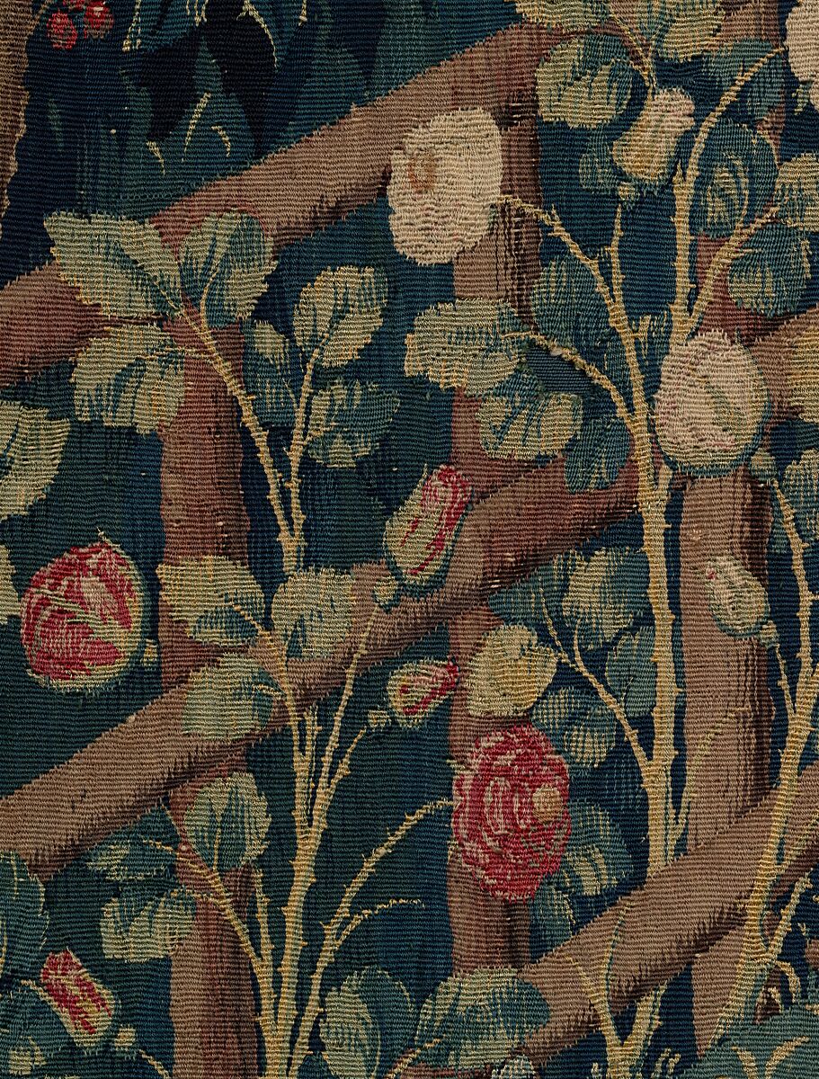 The Unicorn Surrenders to a Maiden (from the Unicorn Tapestries), Wool warp with wool, silk, silver, and gilt wefts, French (cartoon)/South Netherlandish (woven)