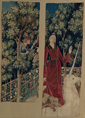 The Unicorn Surrenders to a Maiden (from the Unicorn Tapestries)