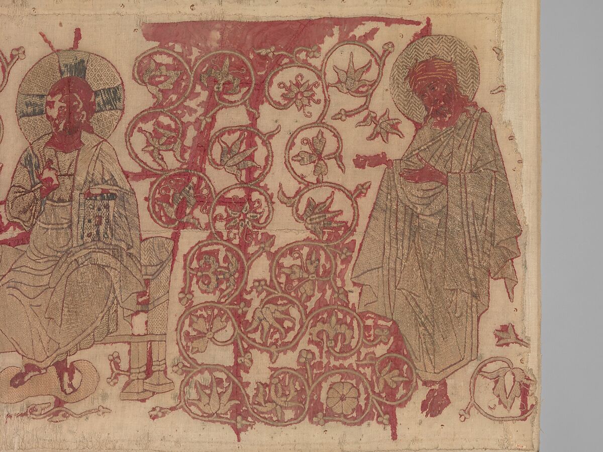 Altar Frontal with Deesis, Silk and metal thread, Eastern European (Romanian (?))