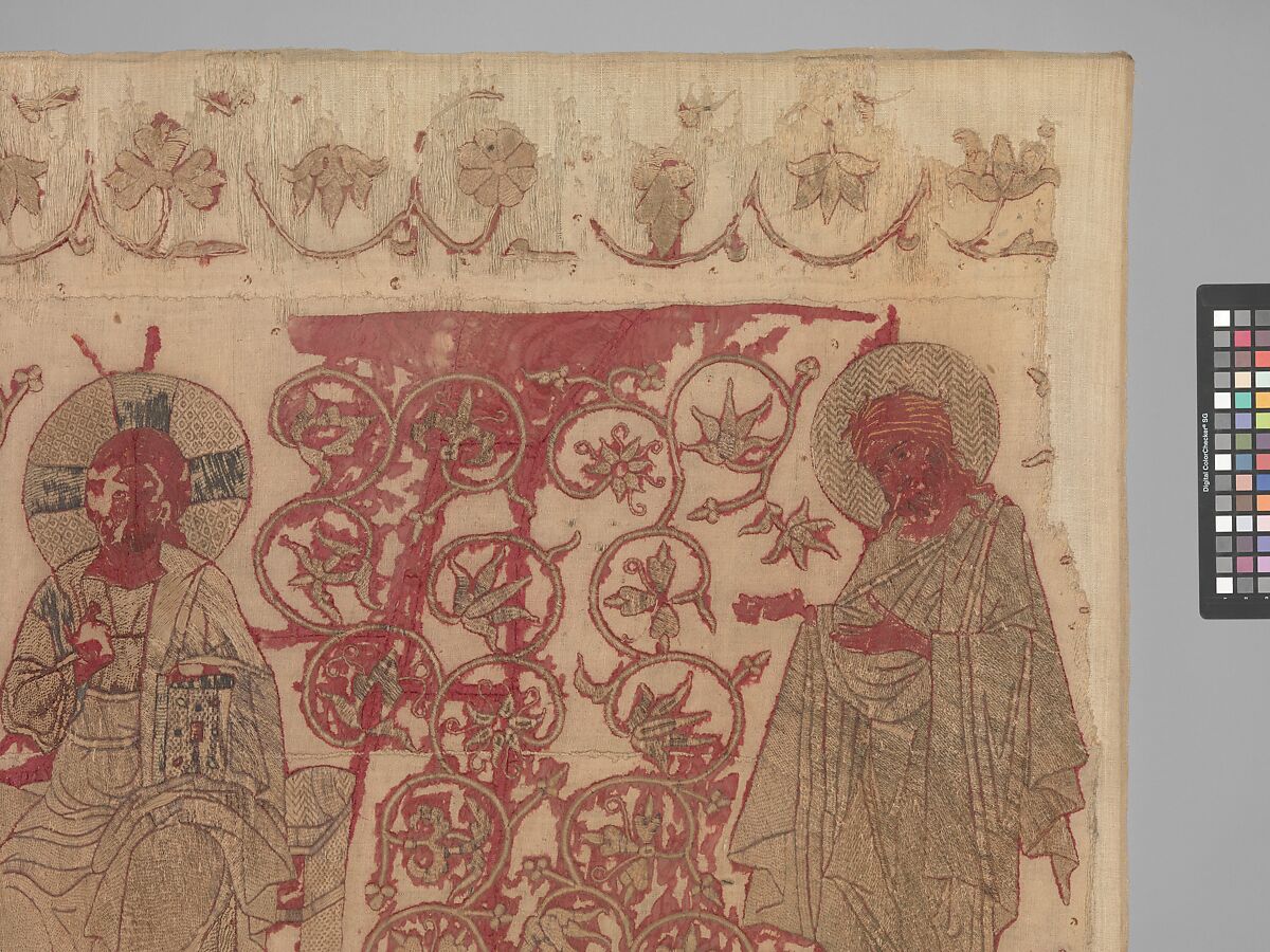 Altar Frontal with Deesis, Silk and metal thread, Eastern European (Romanian (?))