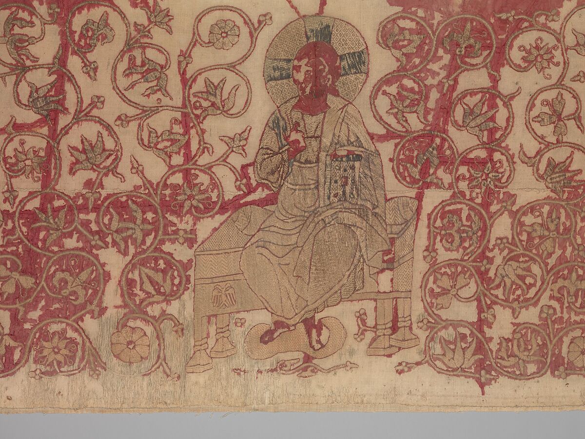 Altar Frontal with Deesis, Silk and metal thread, Eastern European (Romanian (?))