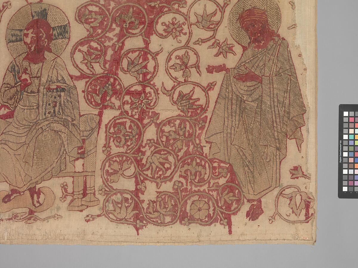 Altar Frontal with Deesis, Silk and metal thread, Eastern European (Romanian (?))