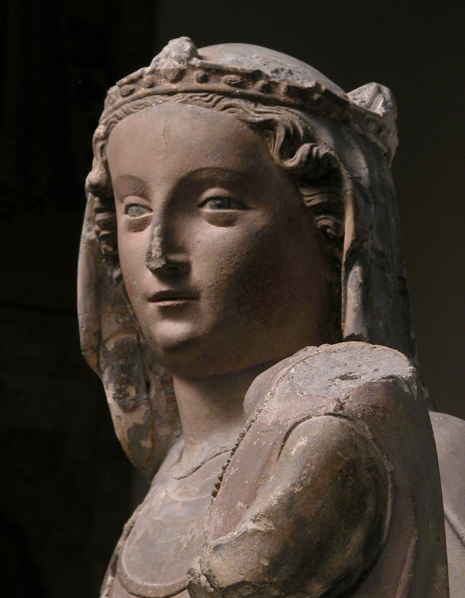 Virgin and Child, Limestone with polychromy, French
