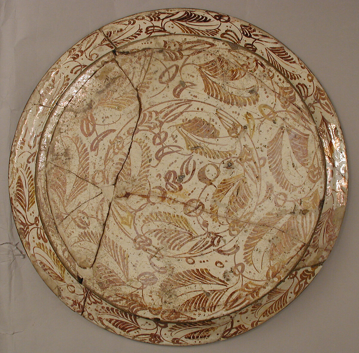 Plate, Tin-glazed earthenware, Spanish