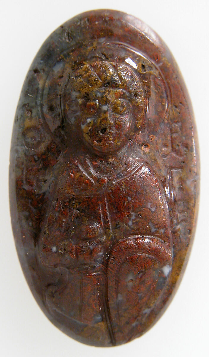 Cameo with Saint George, Jasper, Byzantine 