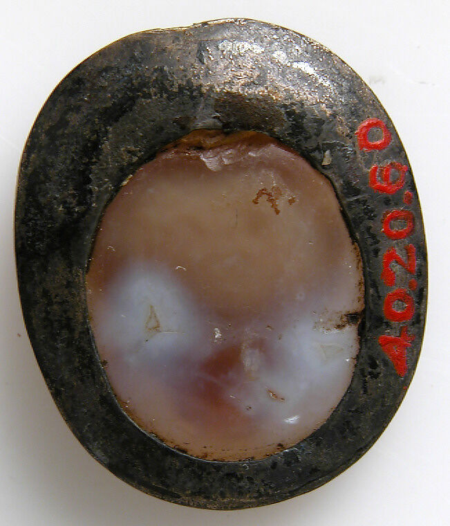 Cameo with Saint John The Baptist, Sardonyx, silver mount, Italian