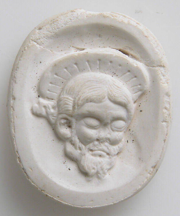 Cameo with Saint John The Baptist, Sardonyx, silver mount, Italian