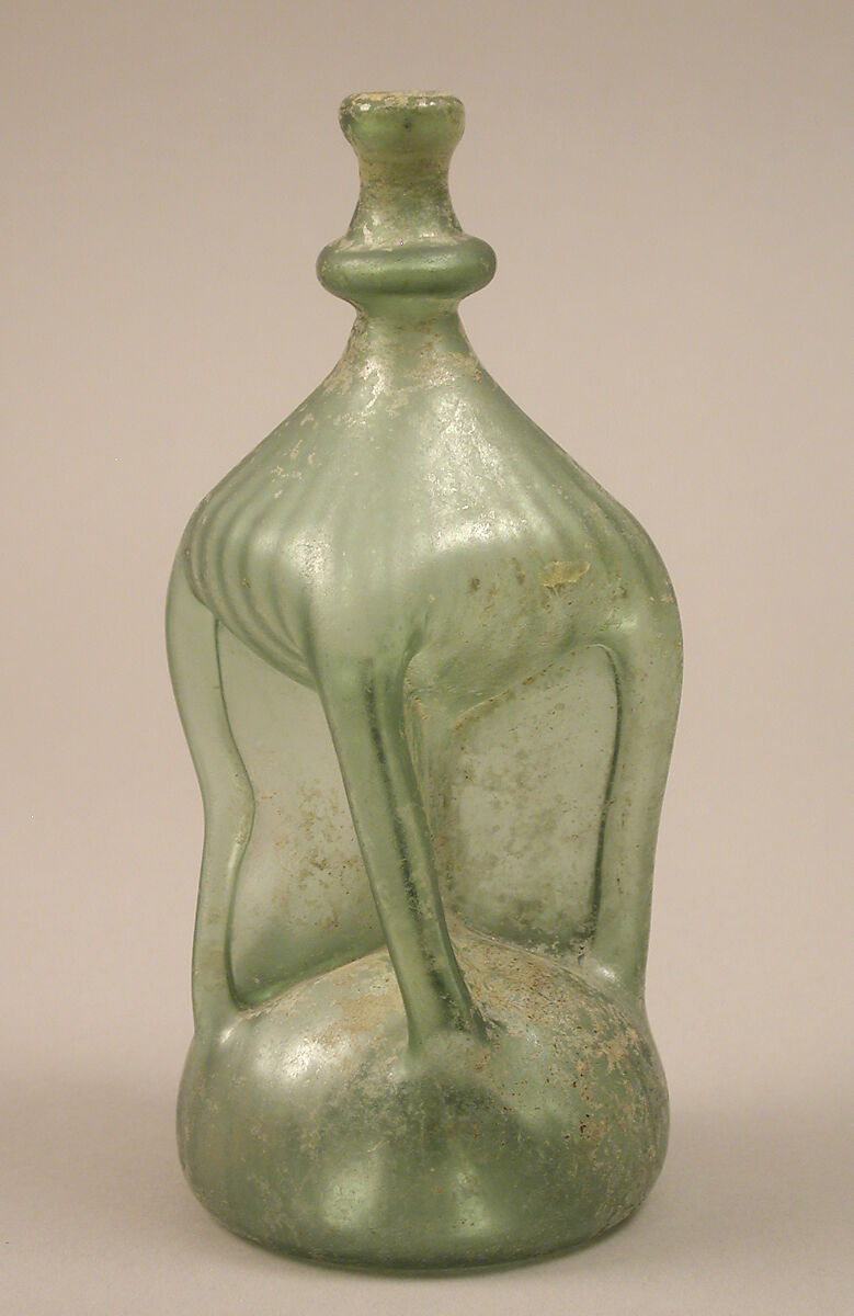 Flask, Green Glass, German 