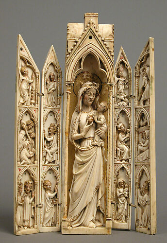 Folding Shrine with Virgin and Child