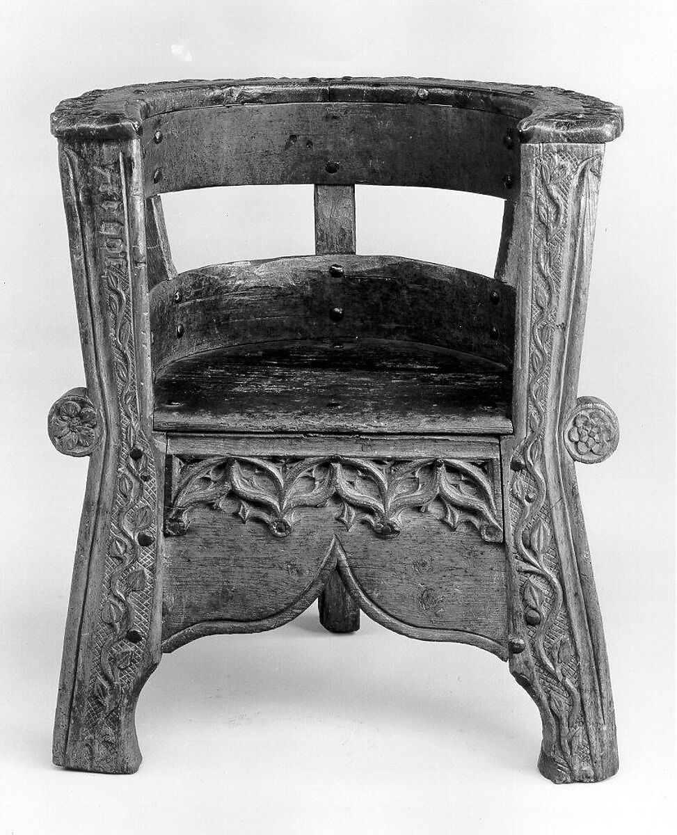 Chair, Oak, North Italian 