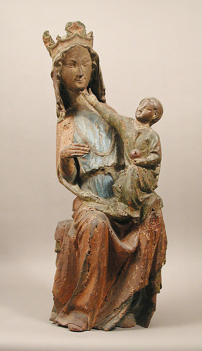 Virgin and Child, Oak, polychromy, French 
