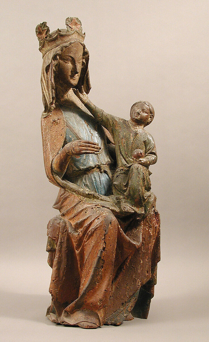 Virgin and Child, Oak, polychromy, French