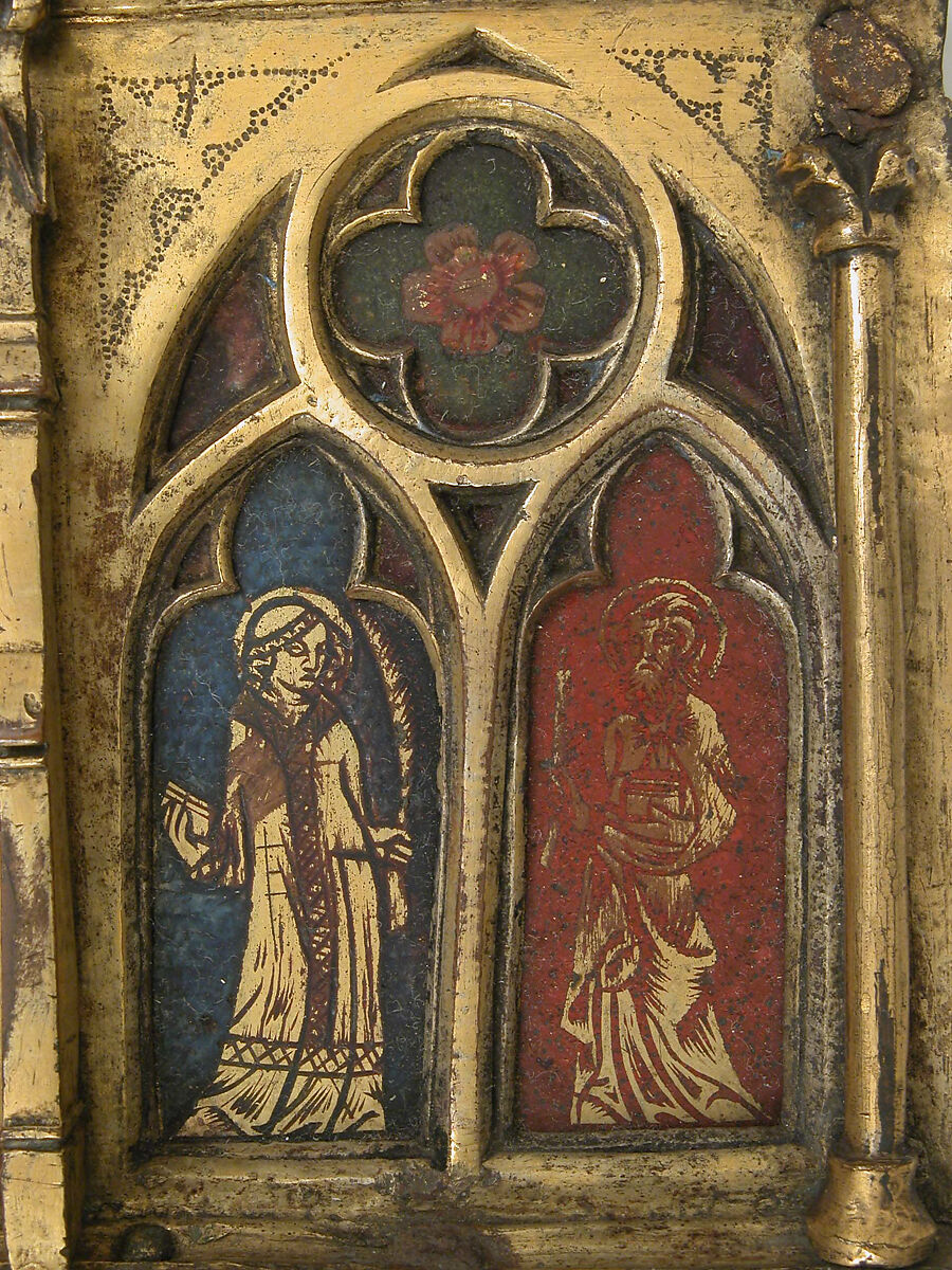 Plaque with Six Inset Panels, Champlevé translucent enamel and gilded copper, French