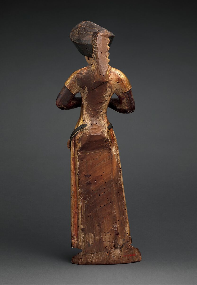 Mourning Woman, Walnut, polychromy and gilding, South Netherlandish