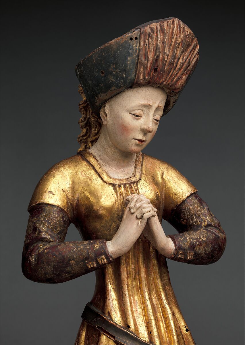 Mourning Woman, Walnut, polychromy and gilding, South Netherlandish