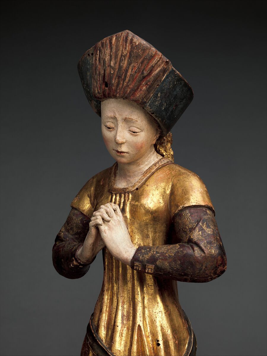 Mourning Woman, Walnut, polychromy and gilding, South Netherlandish
